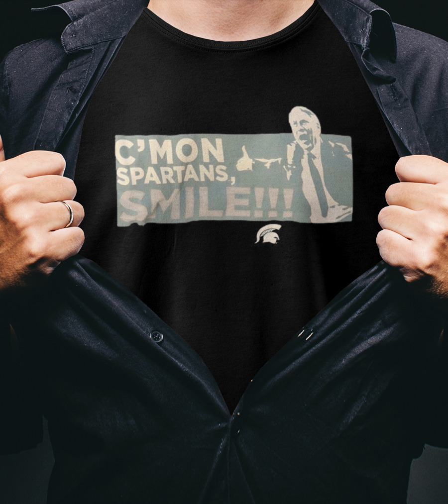 C'mon Spartans Smile Motivational Expression T-Shirt