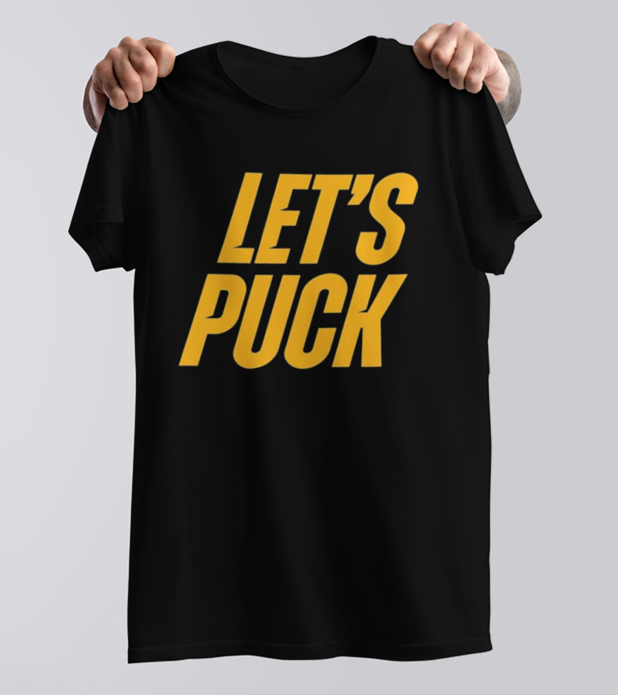 Heated Rivalry Let's Puck Bold Yellow T-Shirt