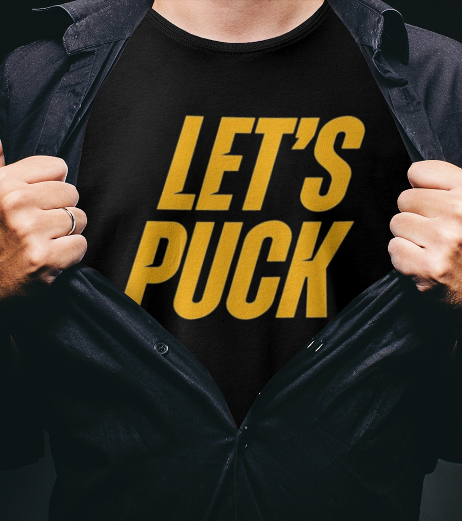 Heated Rivalry Let's Puck Bold Yellow T-Shirt