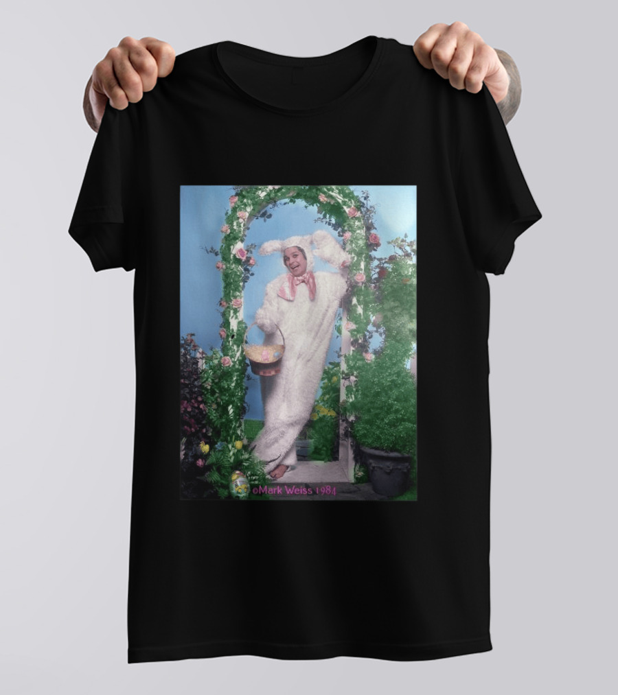 Mark Weiss 1984 Ozzy Osbourne Thanksgiving White Bunny Costume With Basket T-Shirt
