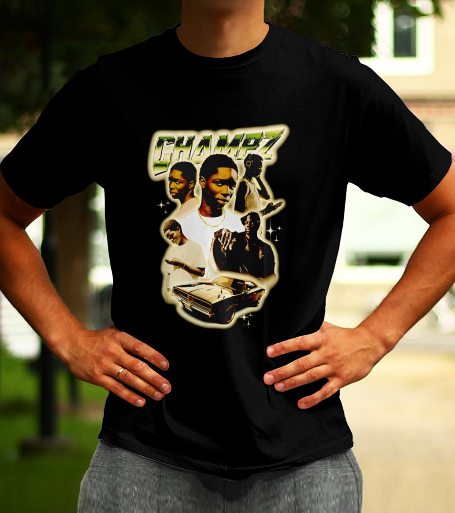Champz Musical Artist Retro Style Car And Portraits T-Shirt