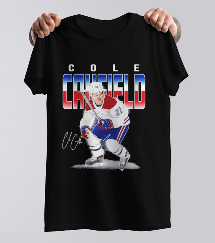 Cole Caufield Montreal Canadiens Number 22 Ice Hockey Player T-Shirt