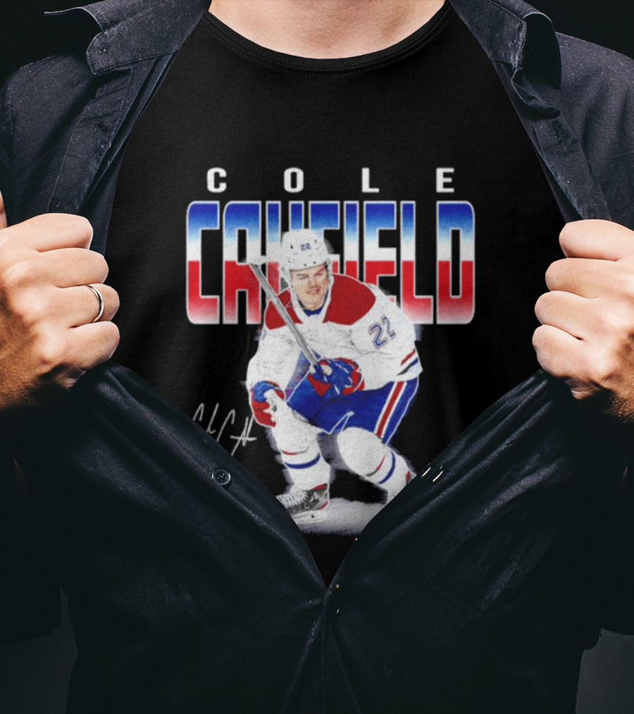 Cole Caufield Montreal Canadiens Number 22 Ice Hockey Player T-Shirt