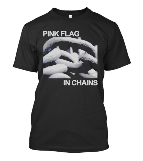 Pink Flag In Chains Bold Chain T-Shirt
