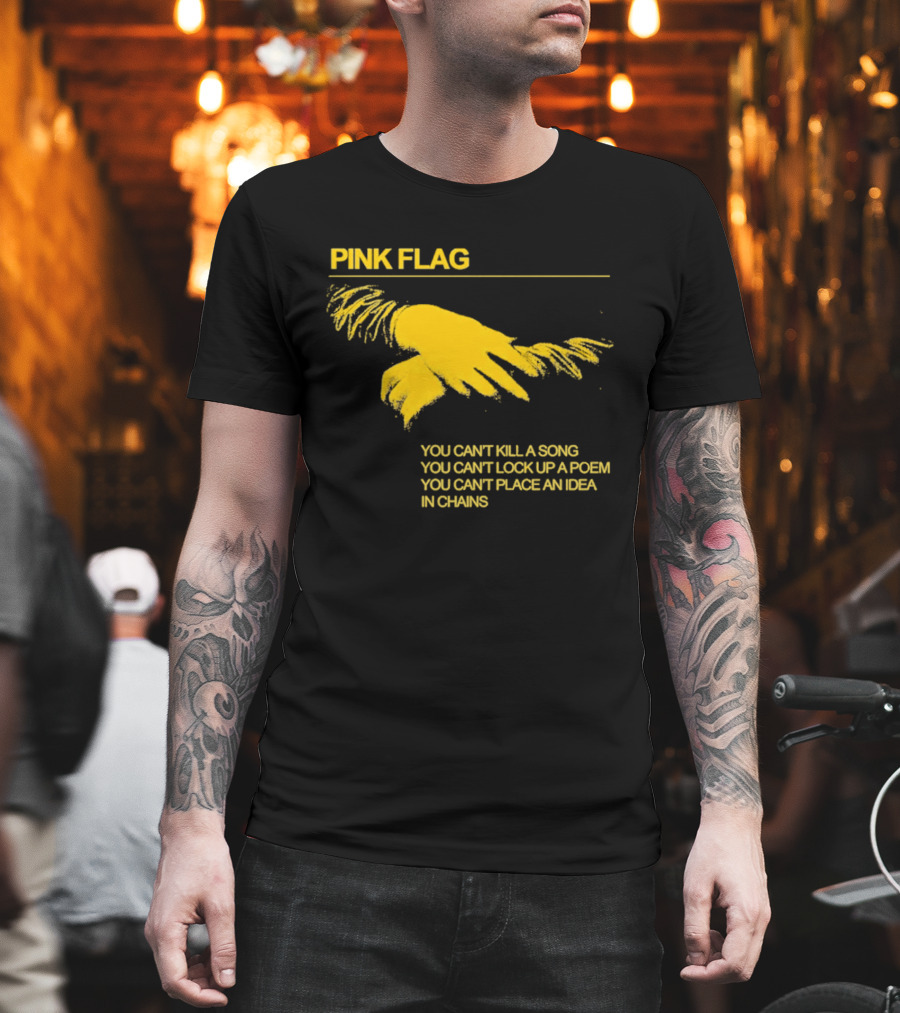 Pink Flag You Can't Kill A Song Poem Idea In Chains T-Shirt