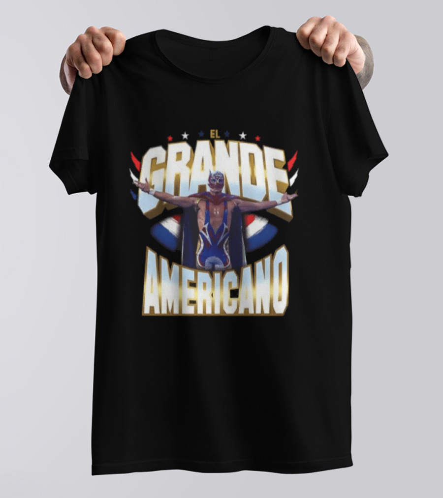 El Grande Americano WWE Stars And Stripes Wrestling Pose T-Shirt