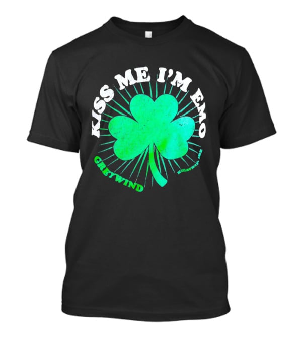 Kiss Me I'm Emo Greywind Shamrock Killarney Ireland T-Shirt