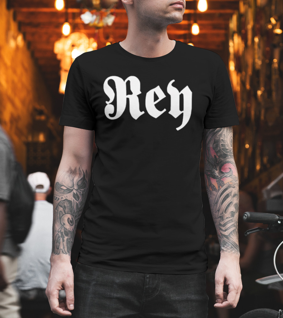 Rey Mysterio Hey Gothic Font T-Shirt