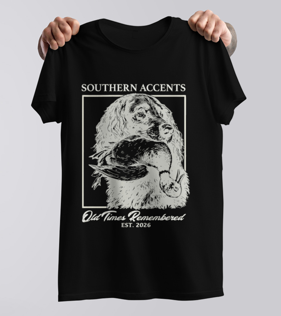 Southern Accents Old Times Remembered EST 2026 Vintage Style Bird Motif T-Shirt
