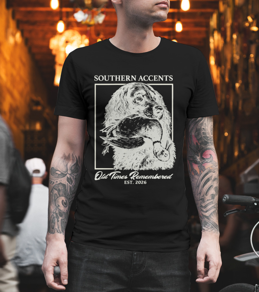 Southern Accents Old Times Remembered EST 2026 Vintage Style Bird Motif T-Shirt