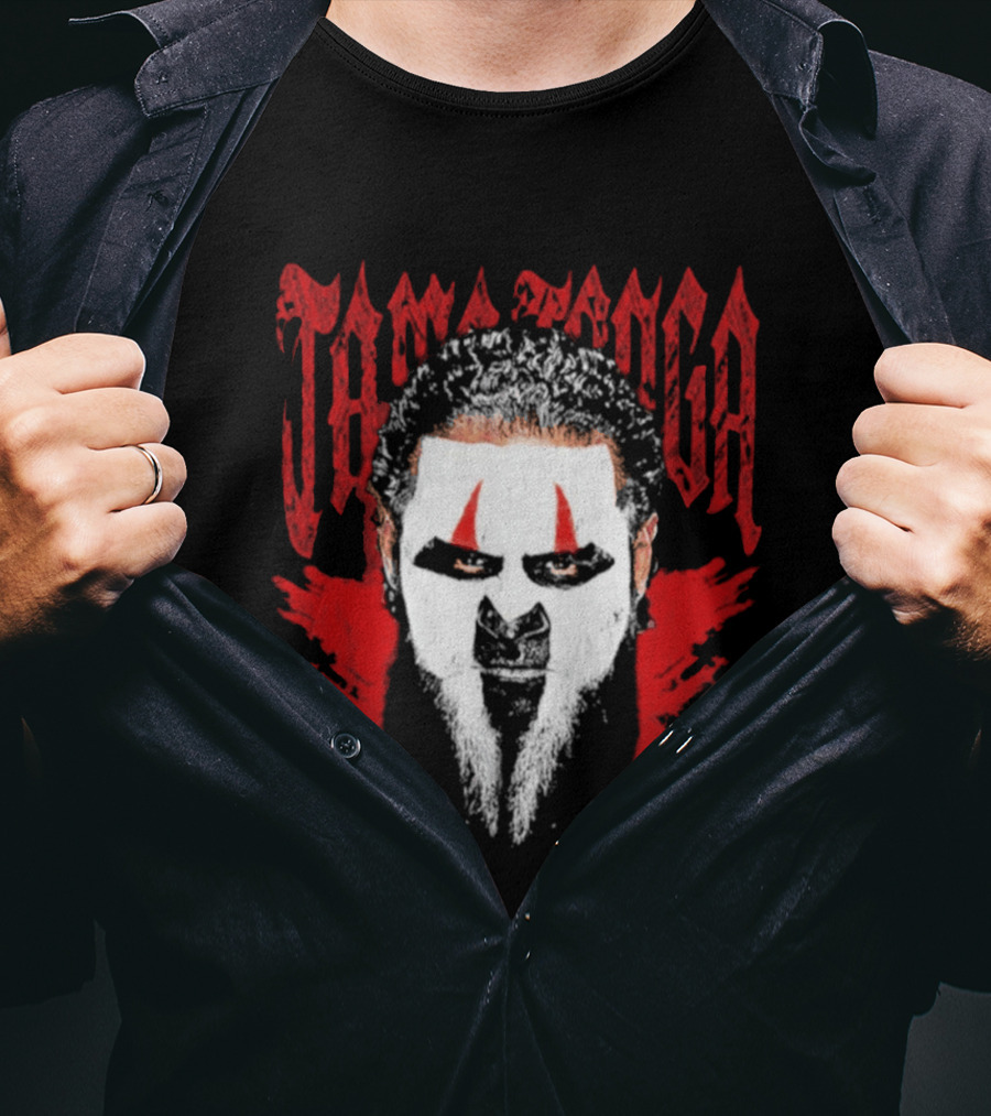 Tama Tonga WWE White Face Paint Red Scream T-Shirt