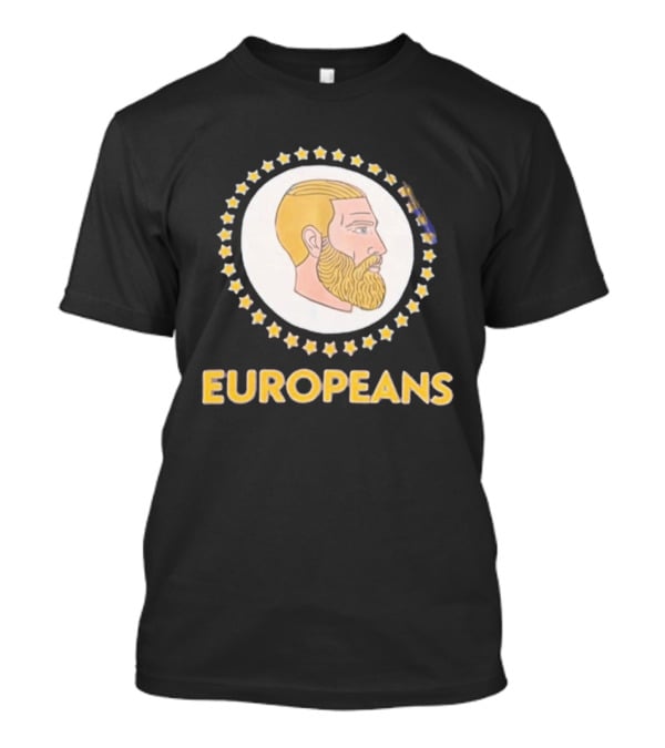 Yes Chad Europeans Stars Circle Beard T-Shirt