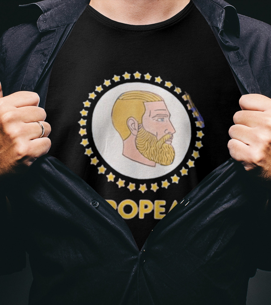 Yes Chad Europeans Stars Circle Beard T-Shirt