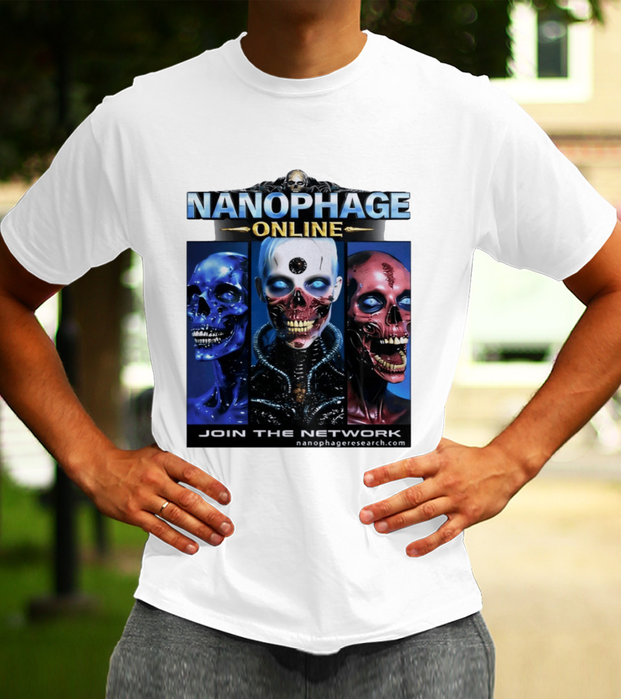 Nanophage Online Join The Network Nanophageresearch.com T-Shirt