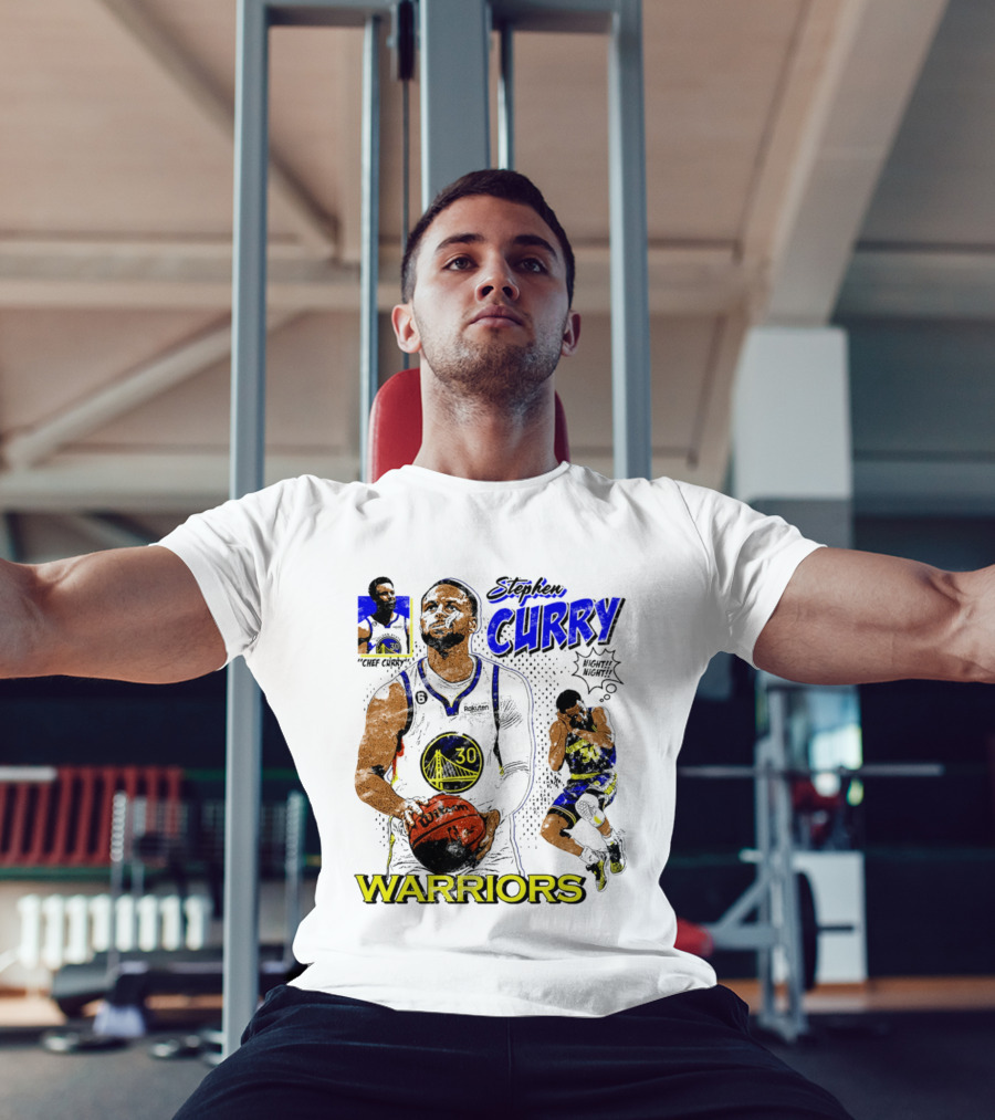 Stephen Curry Golden State Warriors Comic Style Basketball T-Shirt
