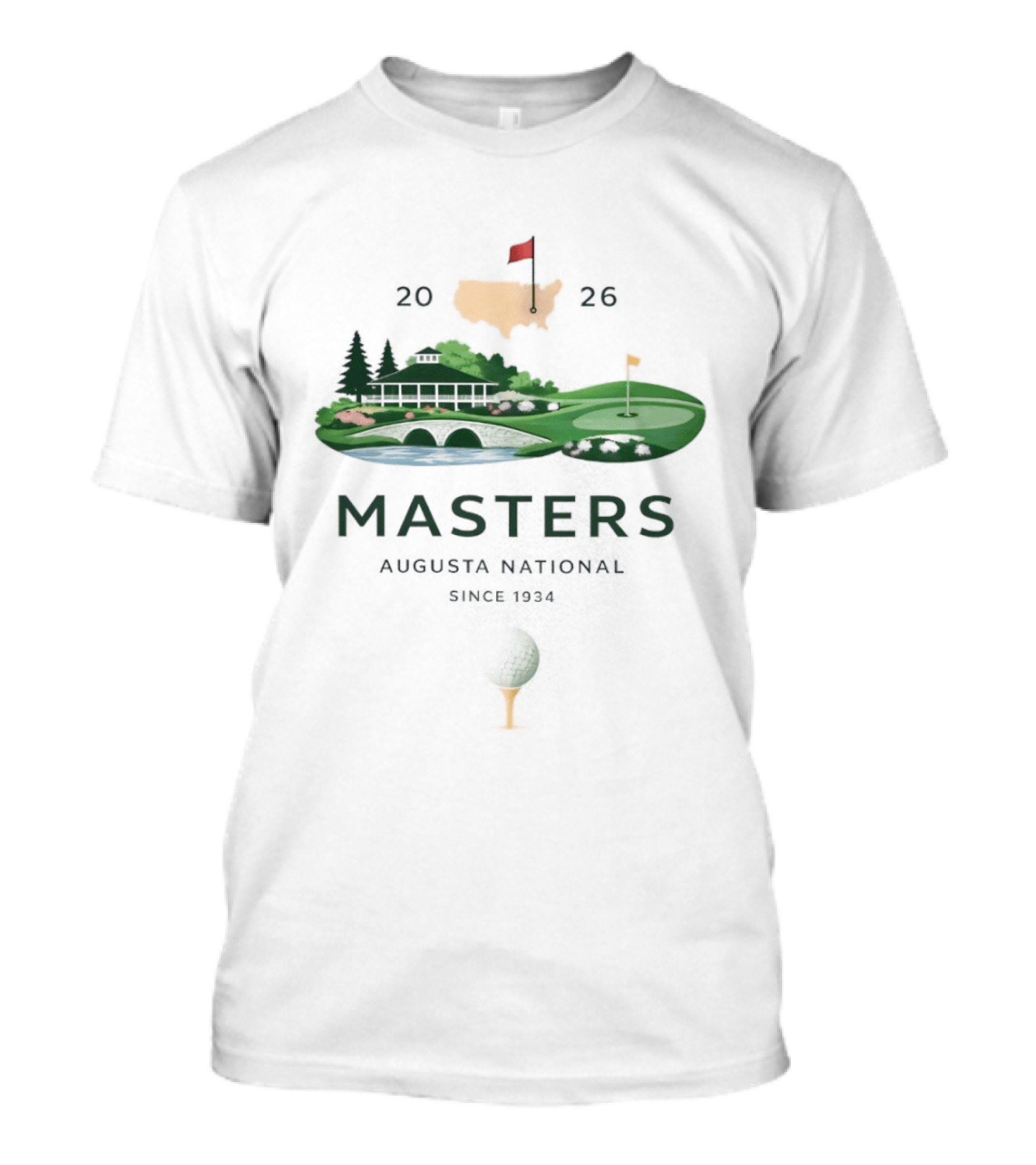 Masters 2026 Augusta National Golf Scenic Souvenir T-Shirt