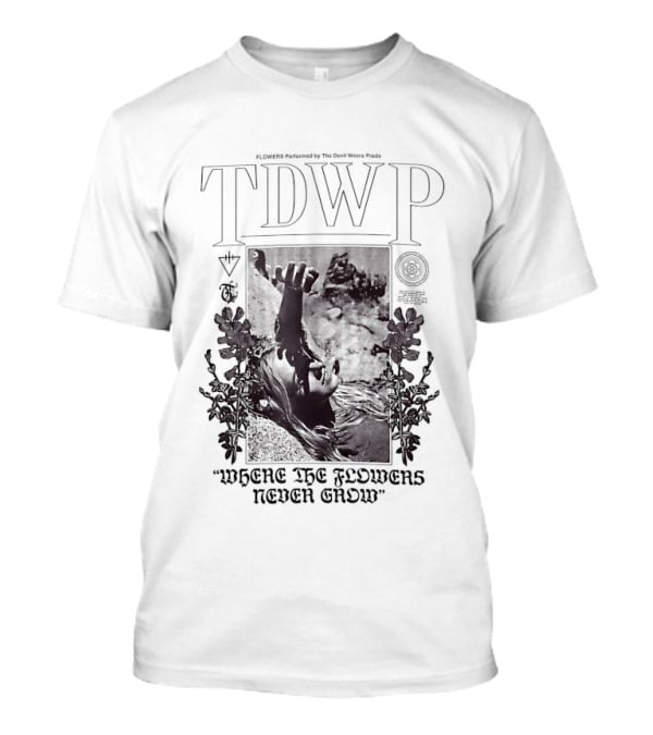 TDWP Where The Flowers Never Grow Black Floral T-Shirt