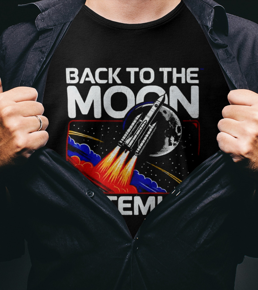 Back To The Moon Artemis II Rocket Mission Lunar Exploration T-Shirt