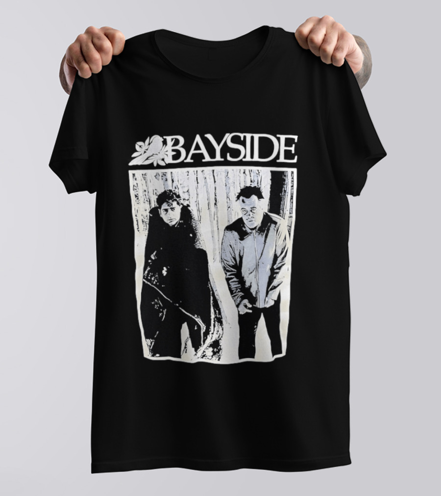 Bayside Band 25th Anniversary Black And White Image T-Shirt
