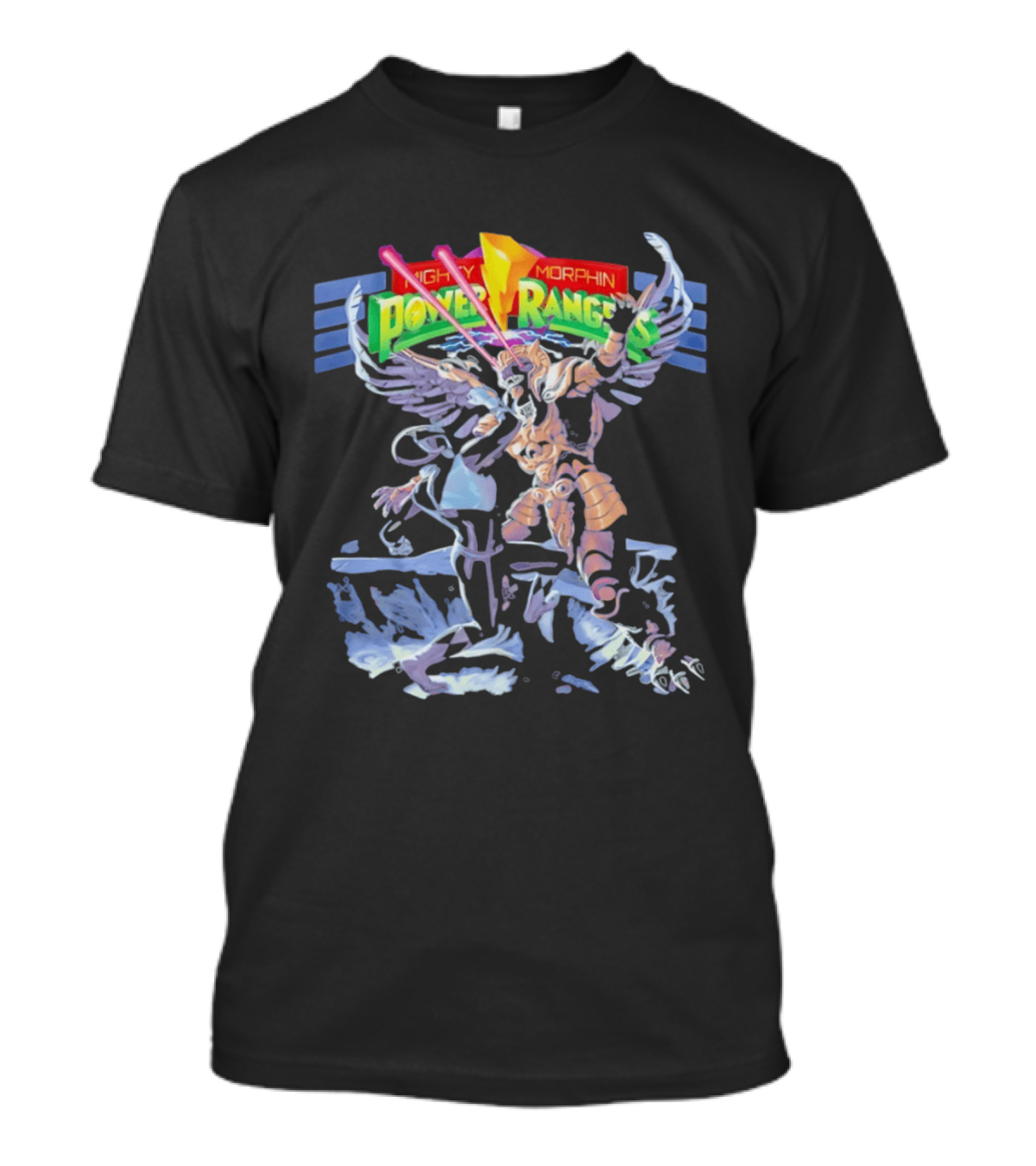 Might Morphin Power Rangers Mammoth Battle Ranger Action Scene T-Shirt