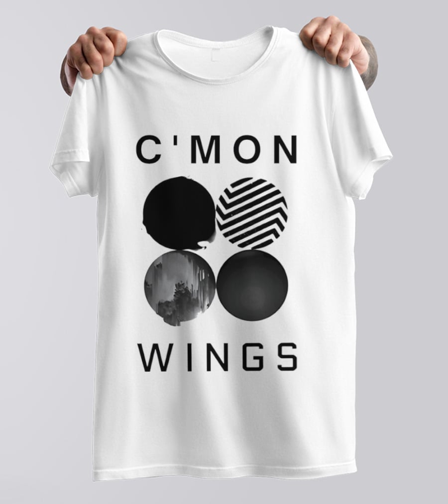 C'Mon Wings Four Circles Abstract T-Shirt