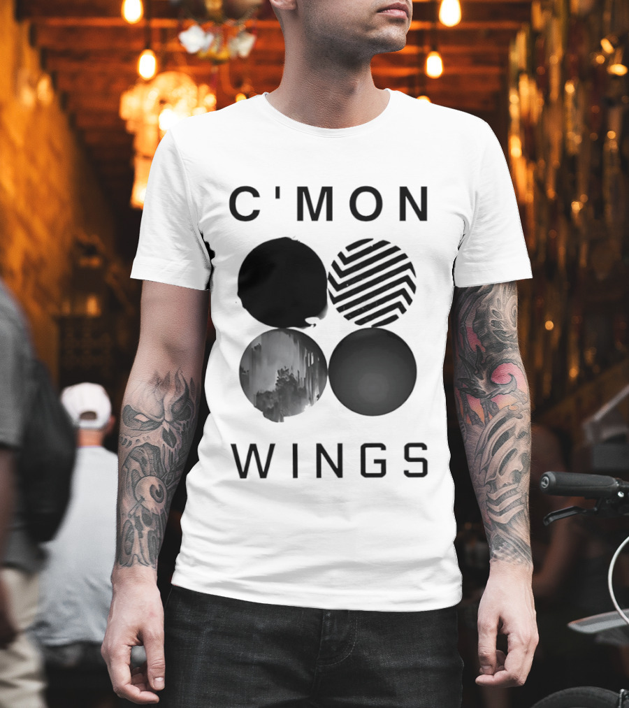 C'Mon Wings Four Circles Abstract T-Shirt