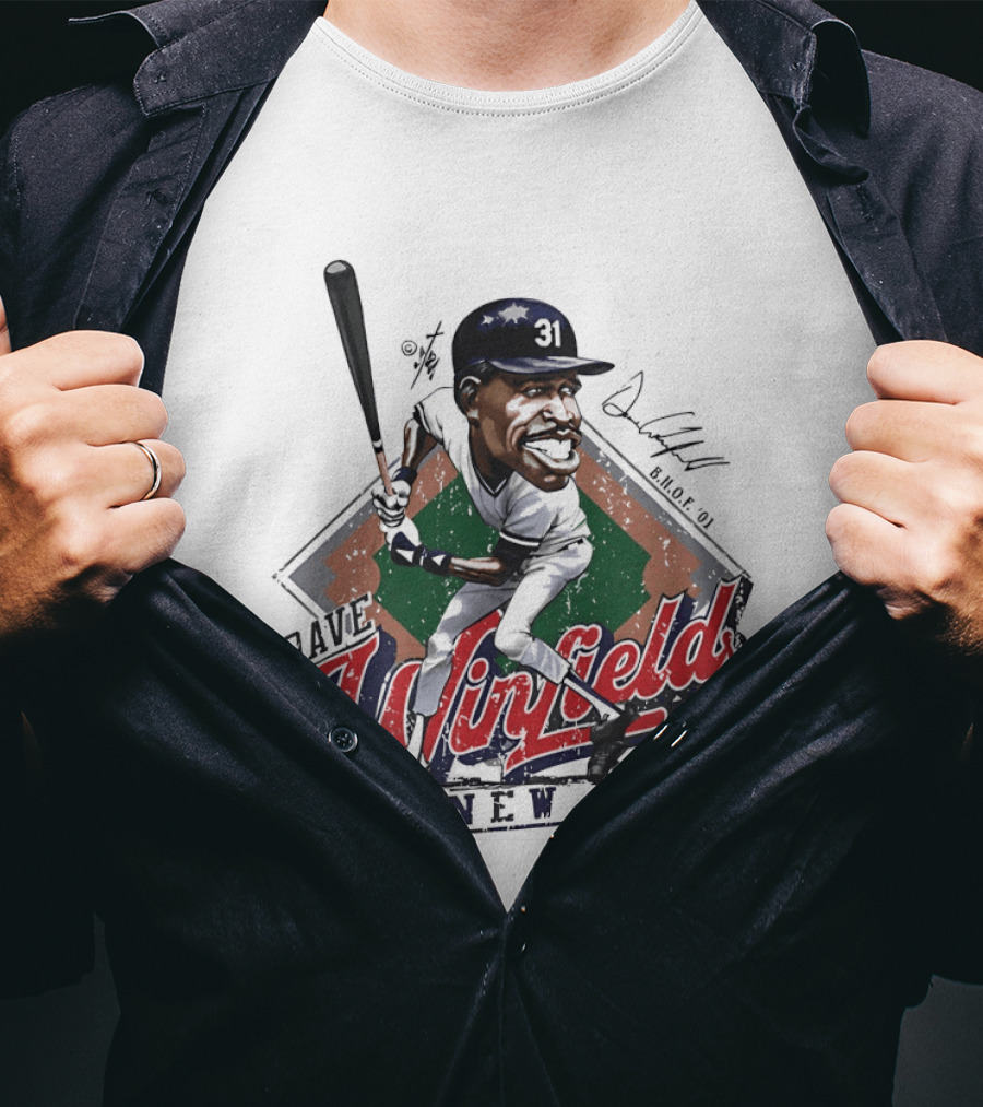 Dave Winfield New York Yankees Major League Baseball Caricature T-Shirt