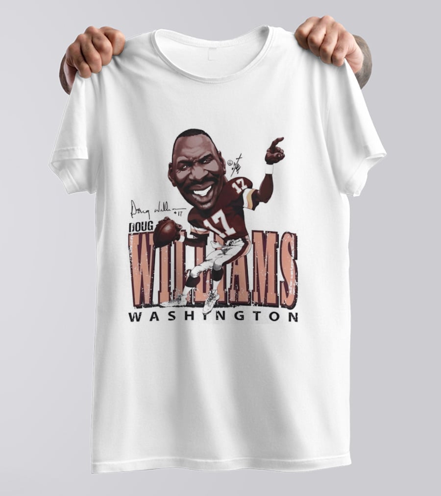 Doug Williams Washington Commanders Football Cartoon Caricature T-Shirt
