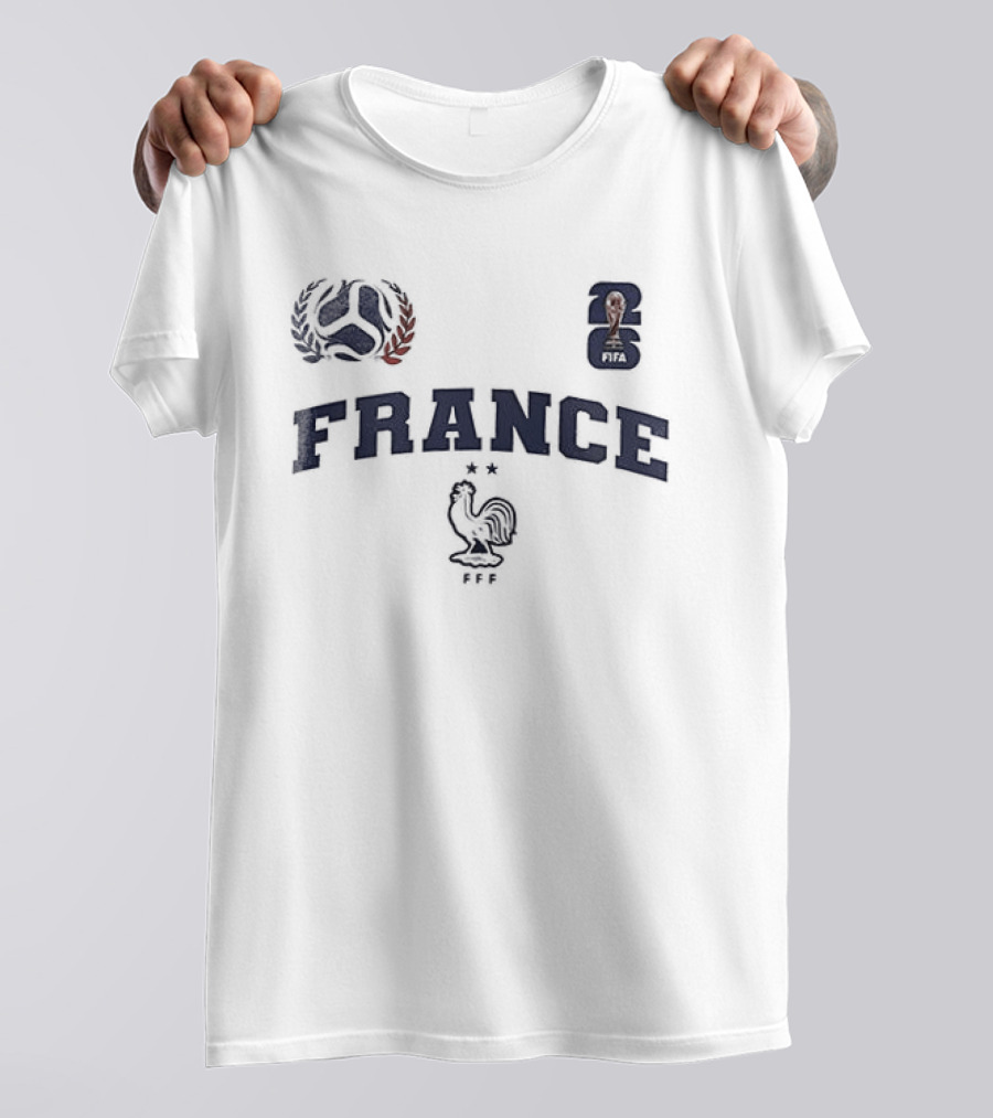 France Soccer Fan Just A Girl Who Loves Soccer Rooster And Trophy T-Shirt