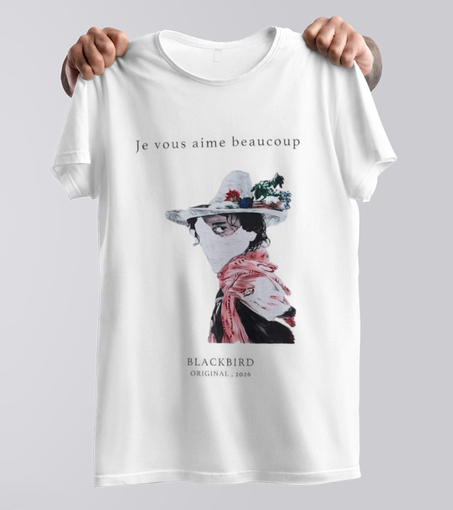 Je Vous Aime Beaucoup Blackbird Original 2026 Hat Mask Flower Scarf T-Shirt