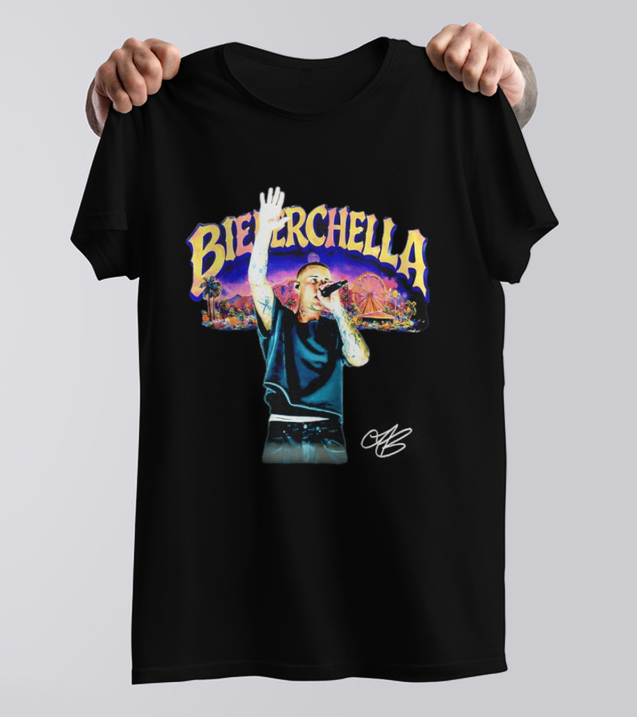 Justin Bieber Bieberchella Tour Festival Concept With Stage Performance And Amusement Park T-Shirt