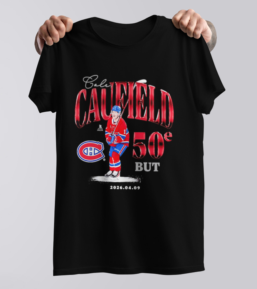 Cole Caufield 50ème But Montreal Canadiens Hockey T-Shirt