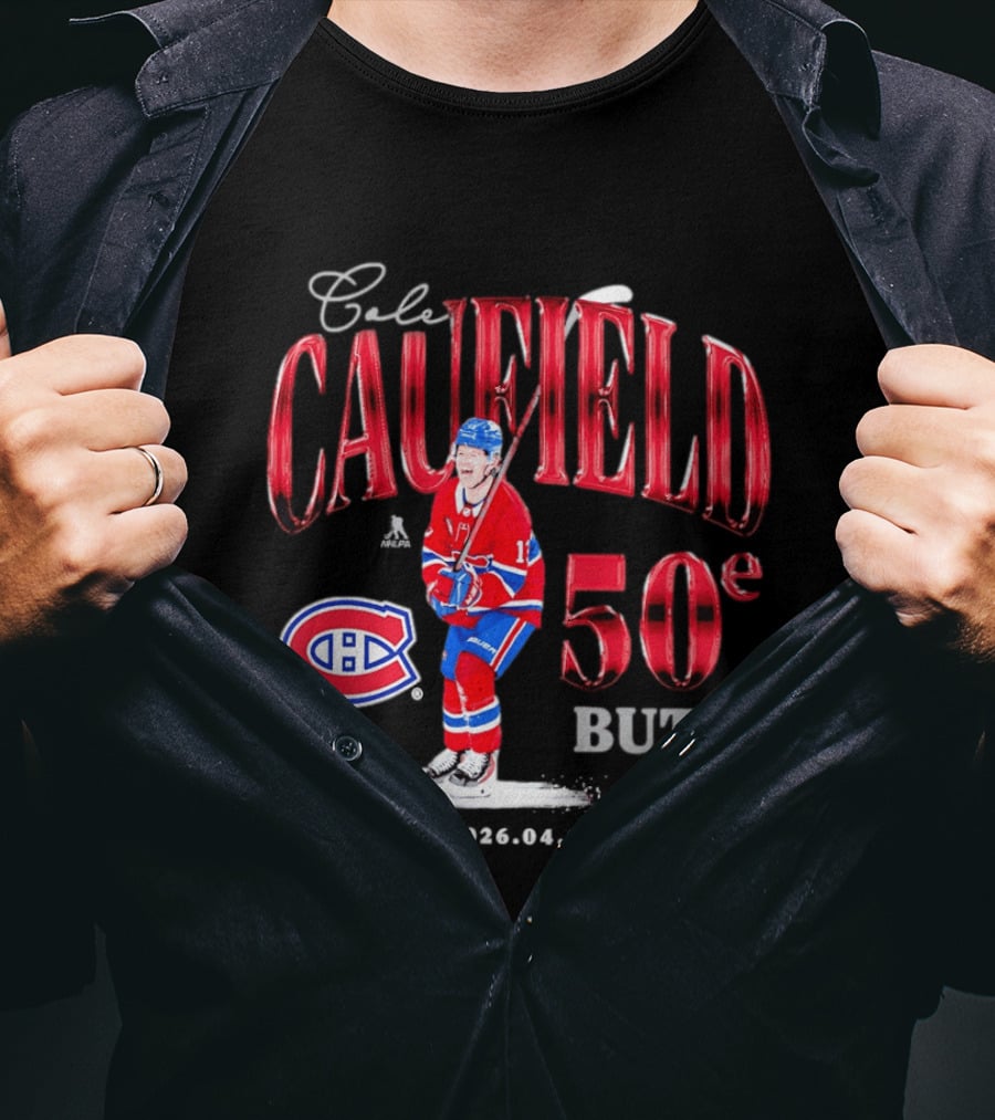 Cole Caufield 50ème But Montreal Canadiens Hockey T-Shirt