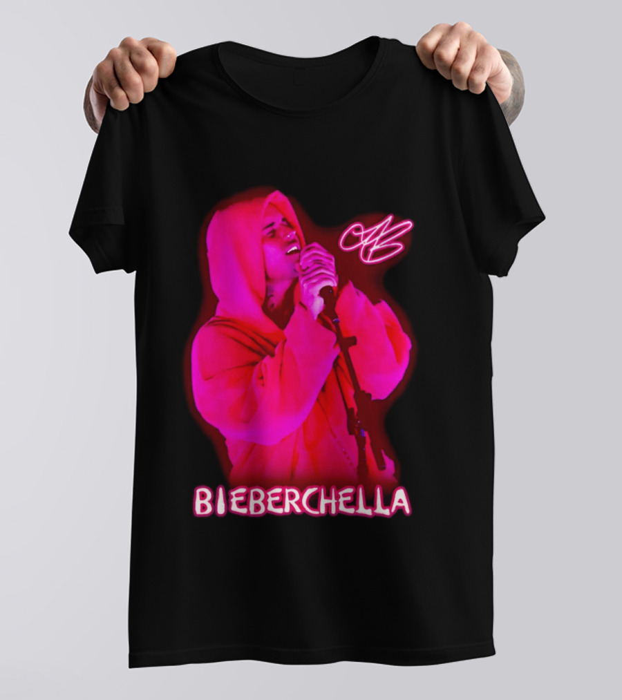 Bieberchella Mic Performance With JB Signature T-Shirt