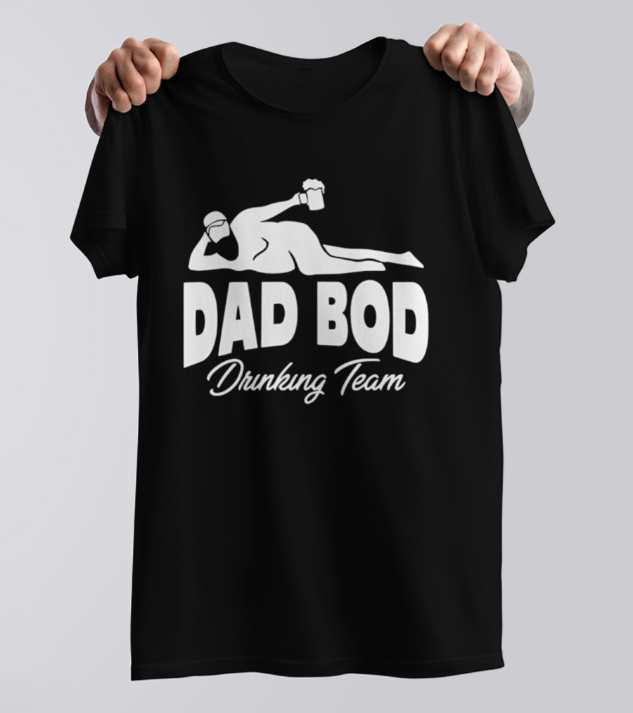 Dad Bod Drinking Team Reclining Figure With Beer T-Shirt