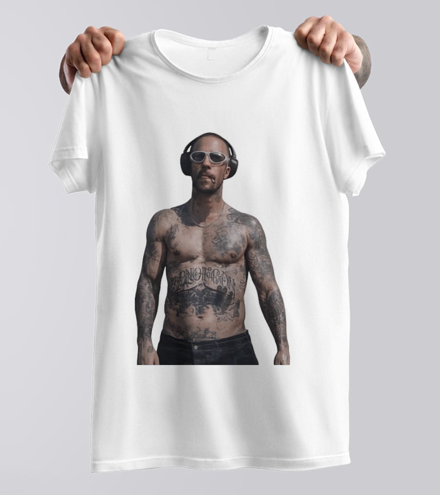 Adam Levine Maroon 5 Smoking Tattoos And Headphones T-Shirt