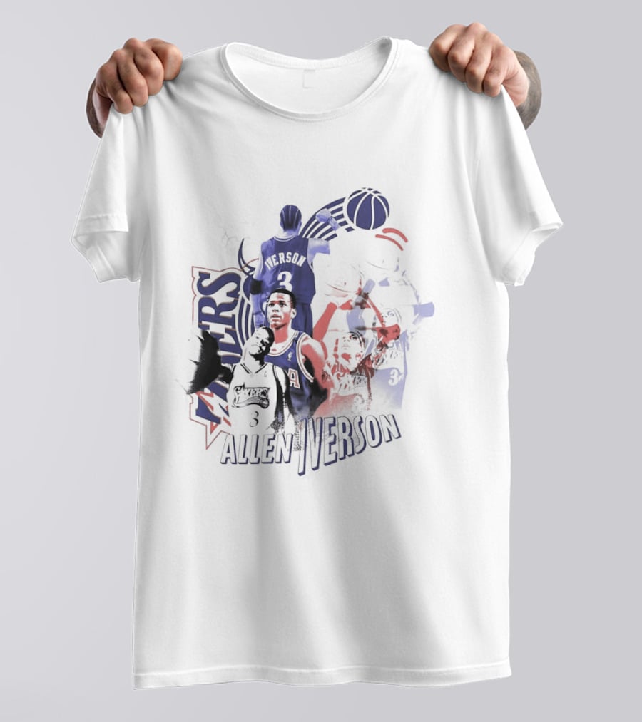 Allen Iverson Philadelphia 76ers Number 3 Basketball T-Shirt
