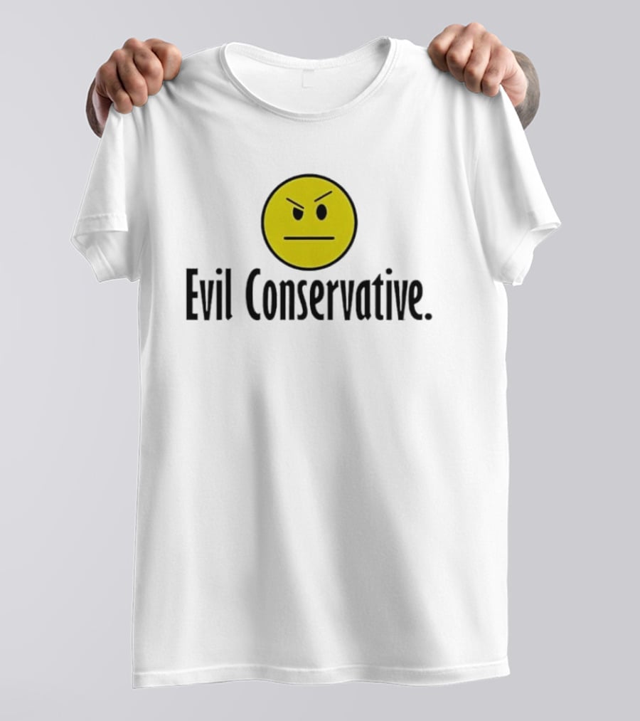Evil Conservative Smiley Face With Angry Expression T-Shirt