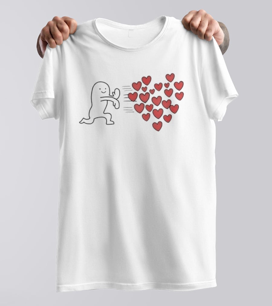 Sending Love Meme Heart Character Hugging Hearts Explosion T-Shirt