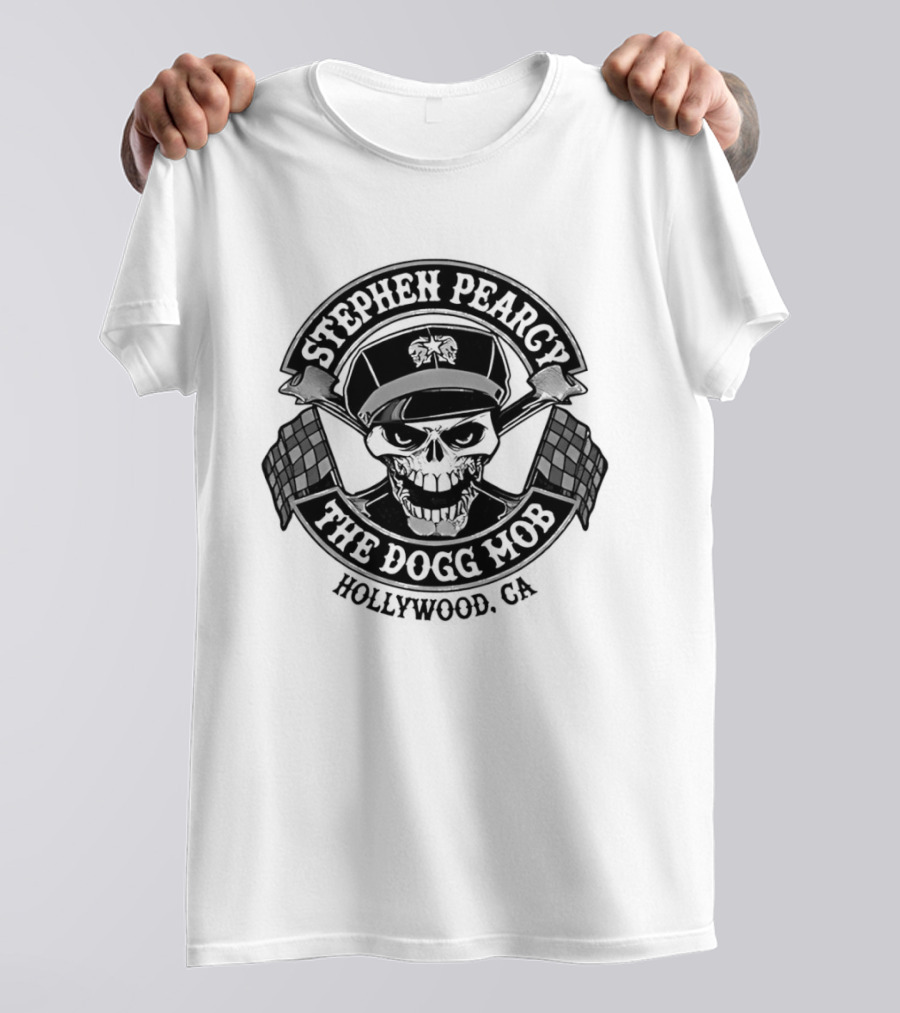 Stephen Pearcy Skull The Dogg Mob Rock Brigade T-Shirt