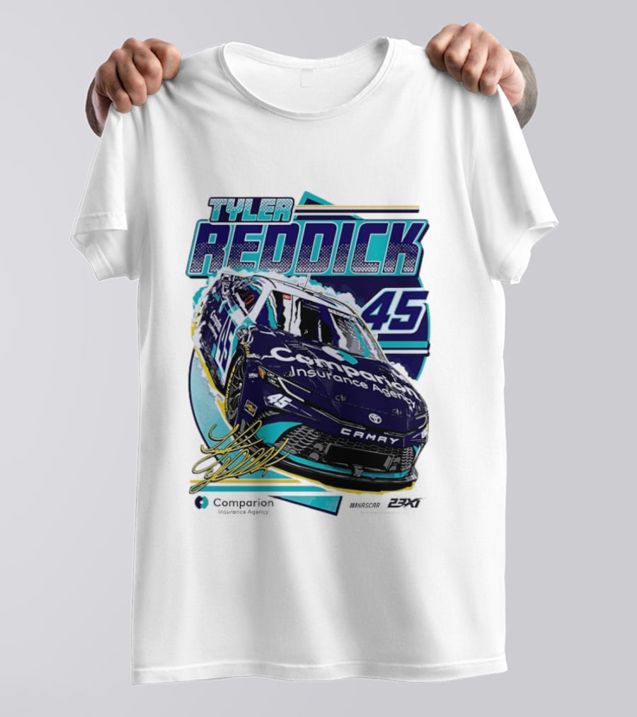 Tyler Reddick 45 Companion Insurance Agent 23XI Racing Toyota Camry T-Shirt