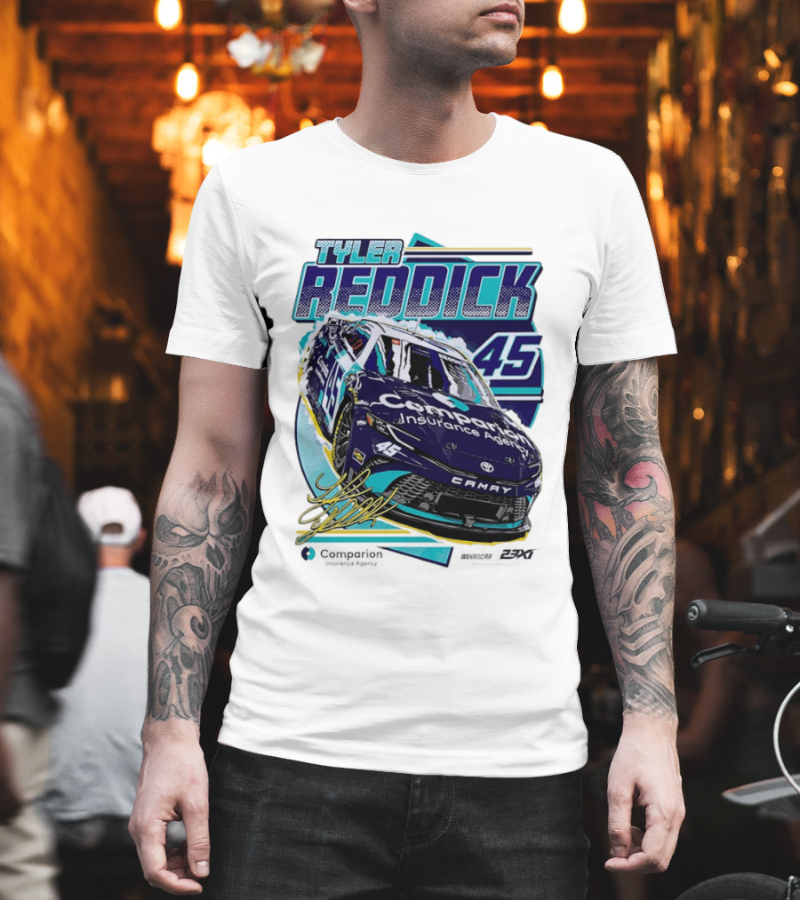 Tyler Reddick 45 Companion Insurance Agent 23XI Racing Toyota Camry T-Shirt