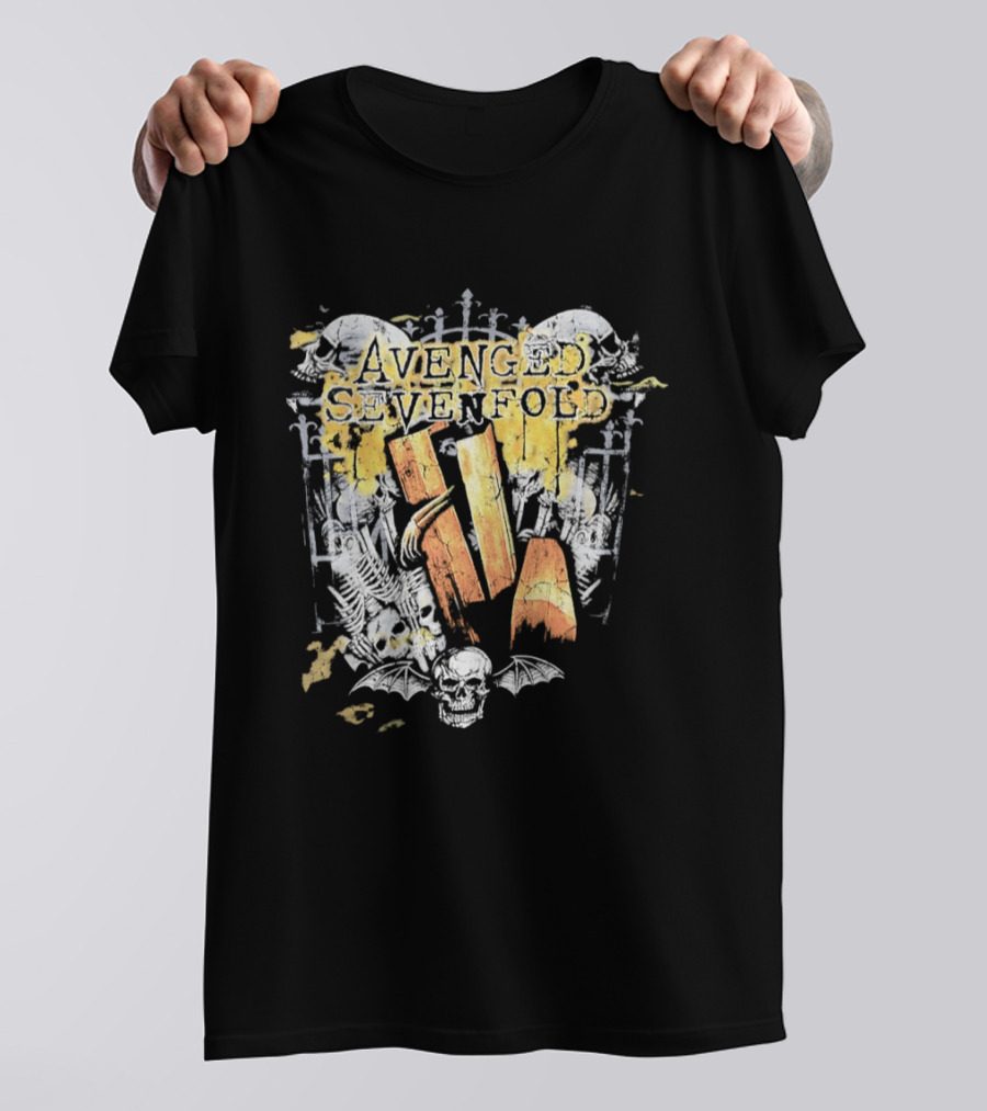 Avenged Sevenfold Skeleton Bat Skull T-Shirt