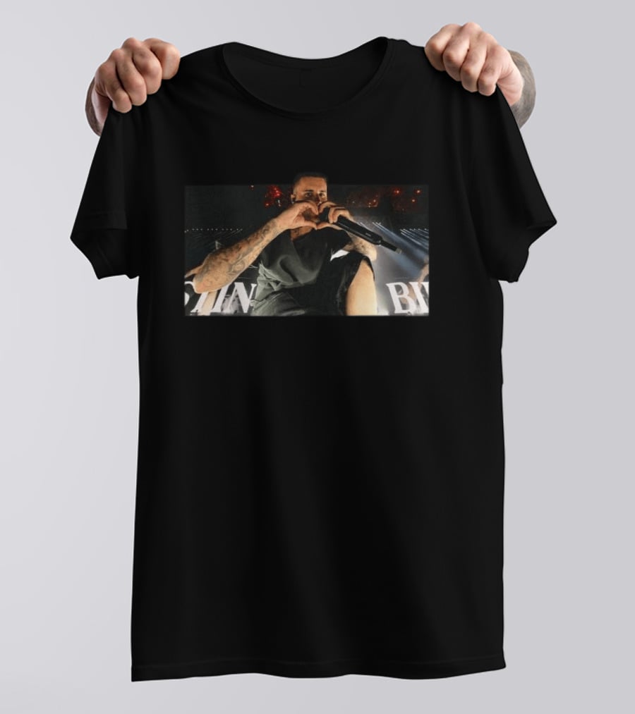 Bieberchella JB Heart Ring Spun Cotton Performance Image T-Shirt