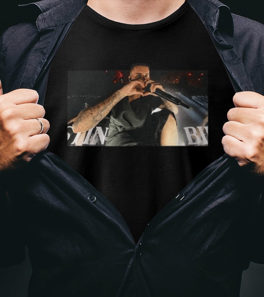 Bieberchella JB Heart Ring Spun Cotton Performance Image T-Shirt