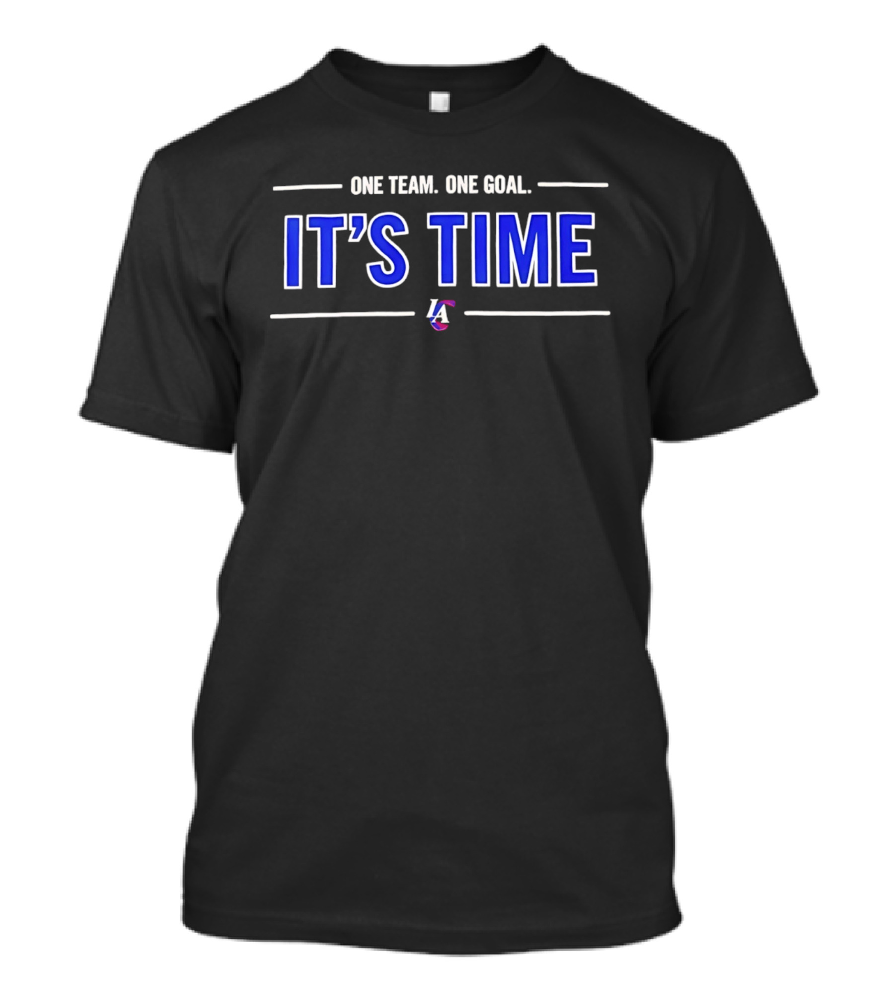 LA Clippers One Team One Goal It's Time Playoffs Motivational T-Shirt