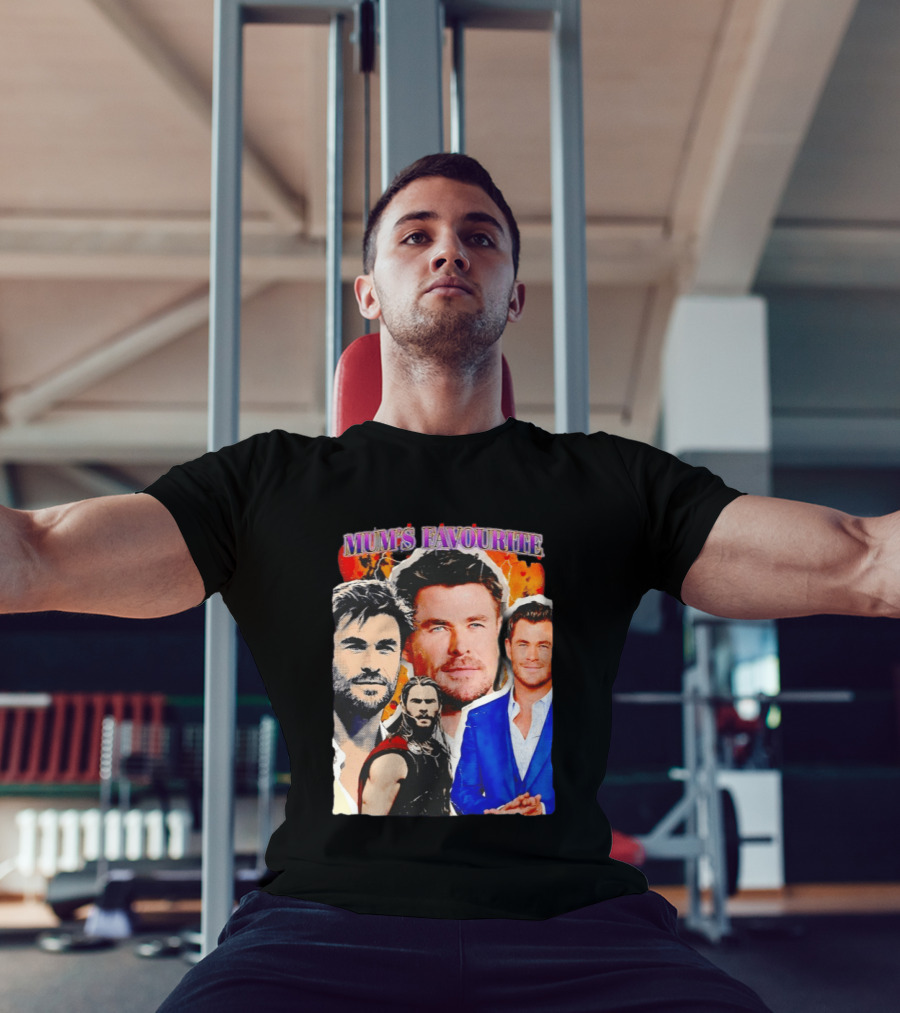 Mum's Favourite Chris Hemsworth Collage T-Shirt