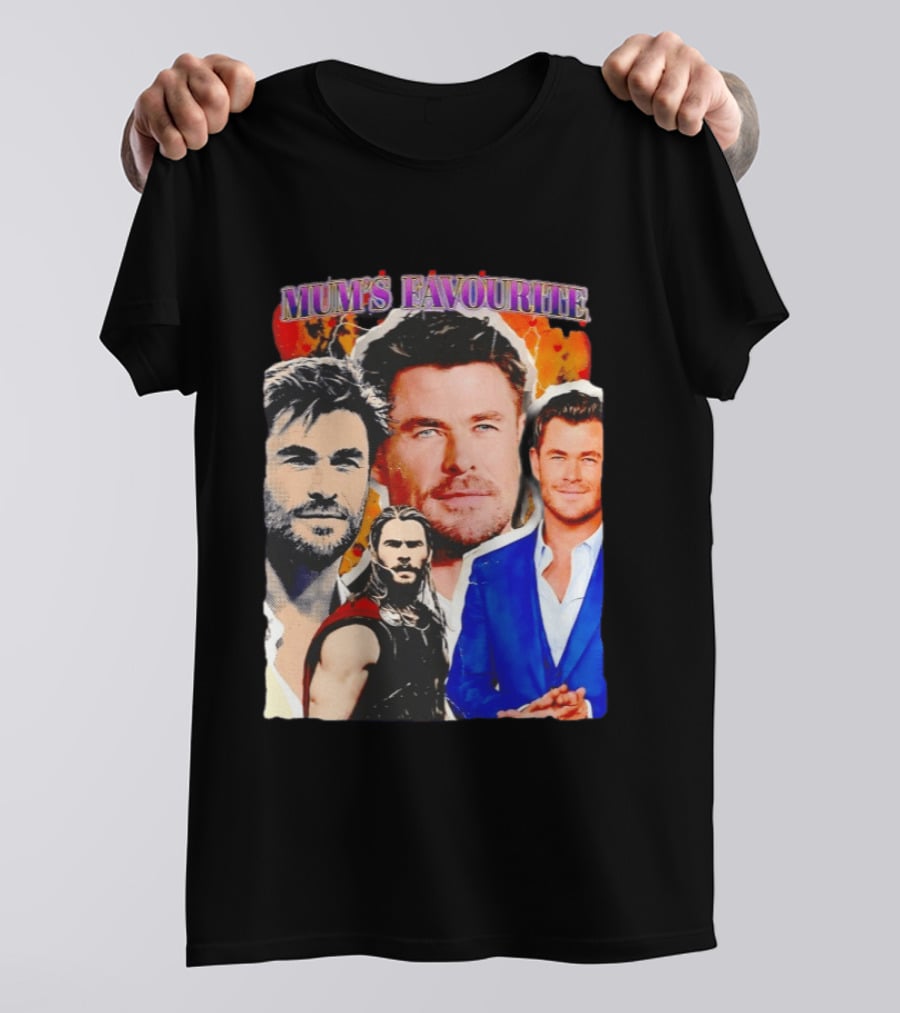 Mum's Favourite Chris Hemsworth Collage T-Shirt