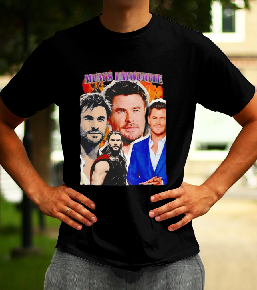 Mum's Favourite Chris Hemsworth Collage T-Shirt