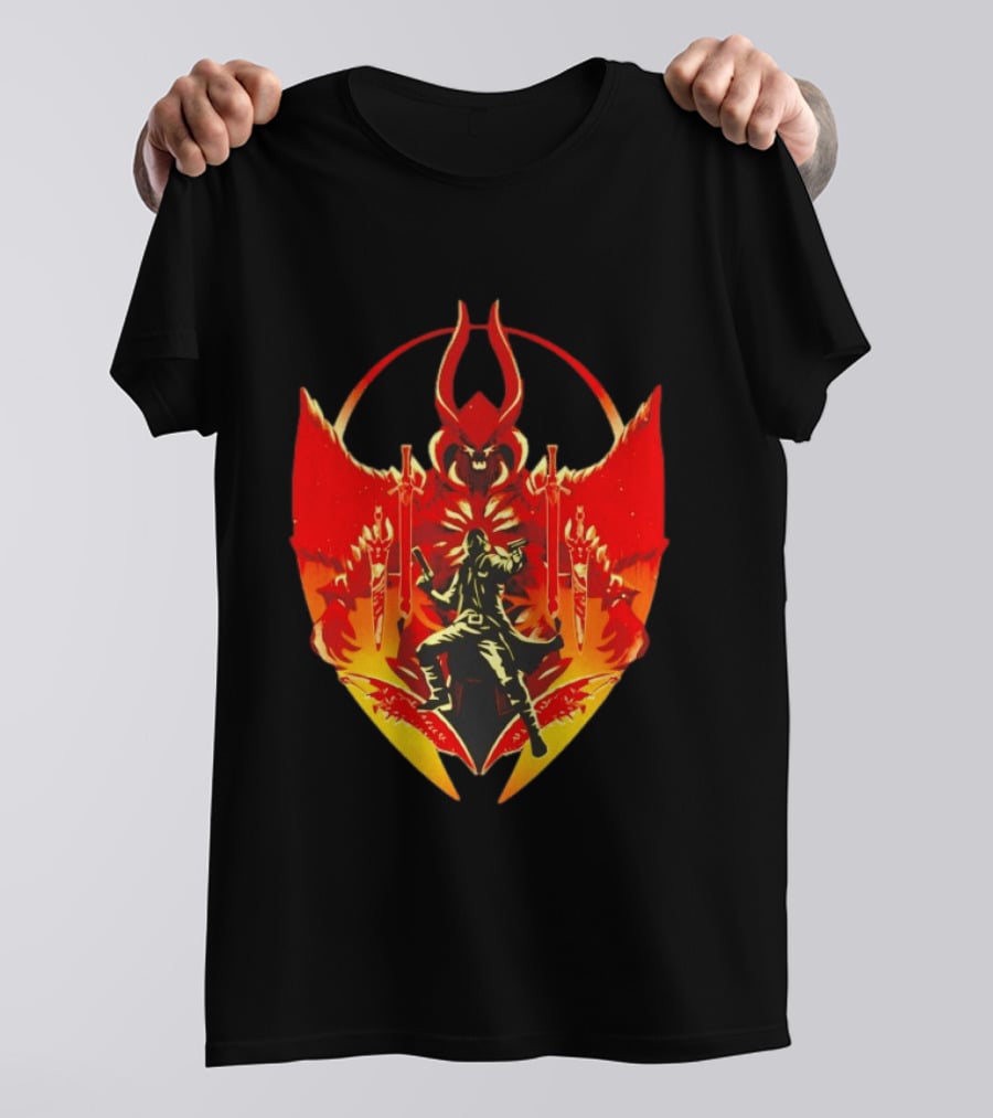 Devil May Cry Dante Fiery Demon Crest Iconography T-Shirt
